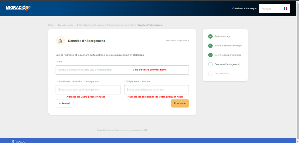 Réaliser le checkmig en ligne. Voyage Colombie. Guide Francophone à Bogota